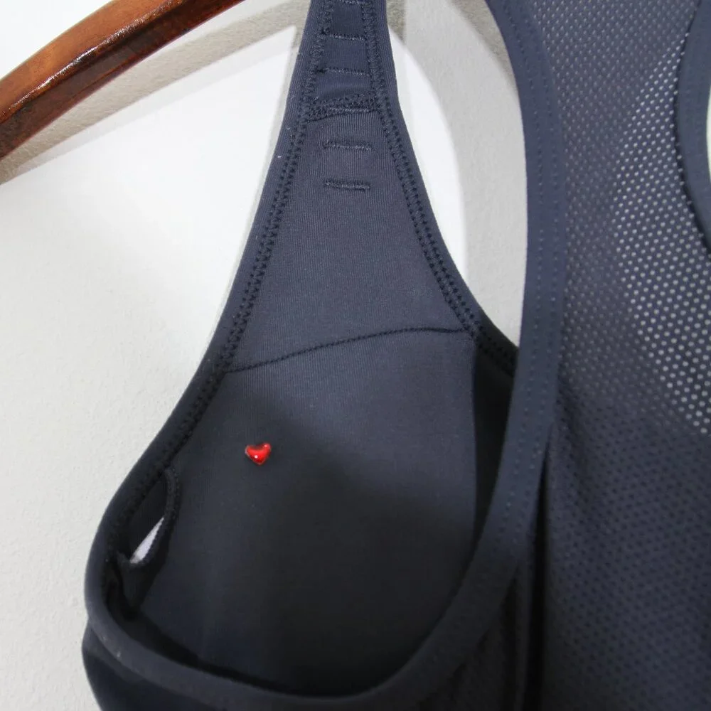 3/$15 Lorna Jane Rest Later Racerback Sports Bra Adjustable Straps Gray Small